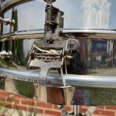 1930s Leedy No. 3010 Utility 5x14 Snare Drum Nickel Over Brass Tube Lug NOB *Video Demo* image 7