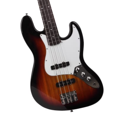 Glarry Glarry GJazz Electric Bass Guitar w/ 20W Electric Bass Amplifier  2021 Sunset image 4