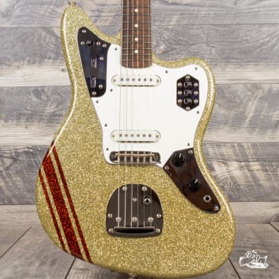Bell & Hern Gold Sparkle Jagcaster in "Sex Wax" Sparkle for sale