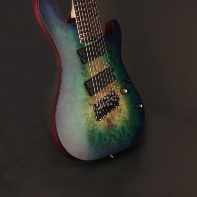 Cort KX508MS KX Series 8 String Electric Guitar. Mariana Blue Burst image 3