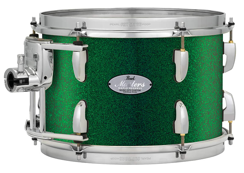 Pearl Music City Custom Masters Maple Reserve 22"x14" Bass Drum GREEN GLASS MRV2214BX/C446 image 1