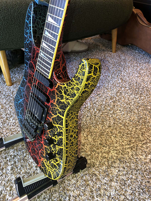 Charvel Model 6 1988 - Rainbow Crackle, Made in Japan