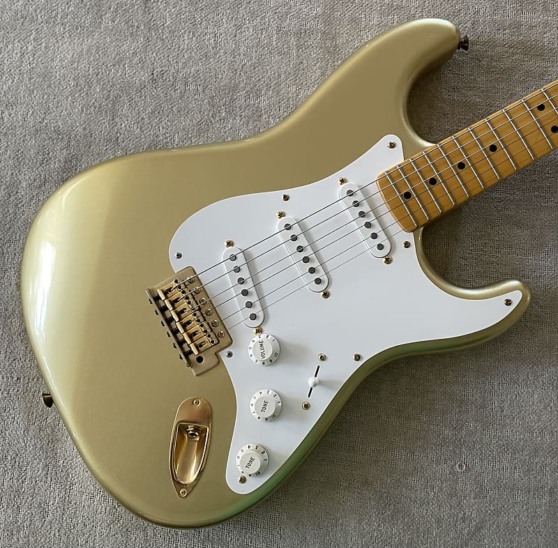 2013 Squier Classic Vibe '50s 60th Anniversary Stratocaster Aztec Gold  Limited Edition + Bonus Gold Tapestry Strap - VIDEO