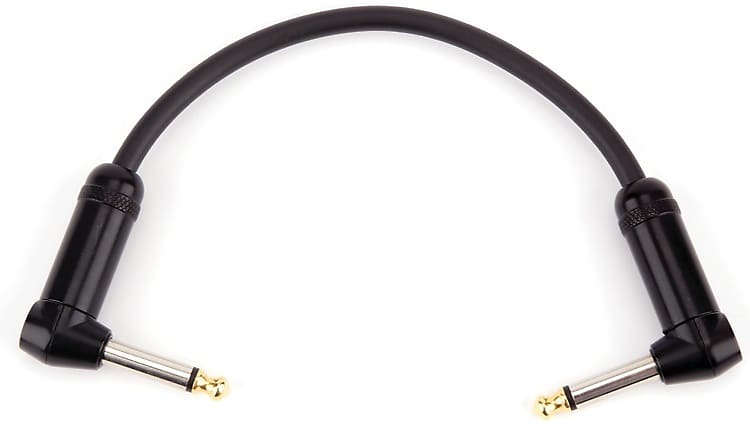 D'Addario PW-AMSPRR-105 American Stage Right Angle to Right Angle Patch Cable - 6 inch image 1