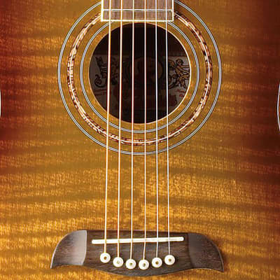 Oscar Schmidt OG1 3/4 Size Beginner Acoustic Guitar, Flame Sunburst image 5