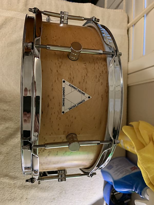 Summit Drum Company 6x14 Solid Steam Bent Birdseye Maple Reverb