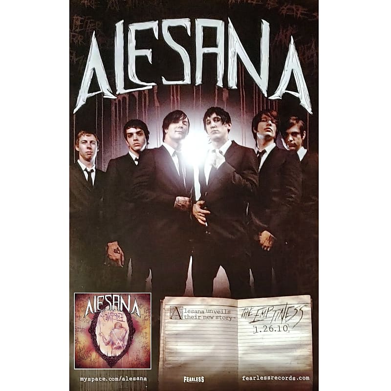 Factory Alesana Signed/Autographed Tour Poster