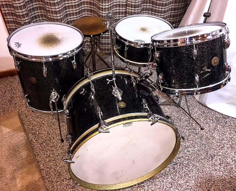 Gretsch Round Badge Drum Set, Anniversary Sparkle image 1
