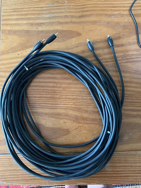 AudioQuest Alpha Snake RCA cable stereo pair - 29 feet 2009 Black image 1
