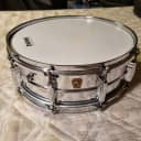 Ludwig COB No. 400 Super-Ludwig 5x14" 10-Lug Brass Snare Drum with Keystone Badge 1960 - 1963 - Chrome-Plated