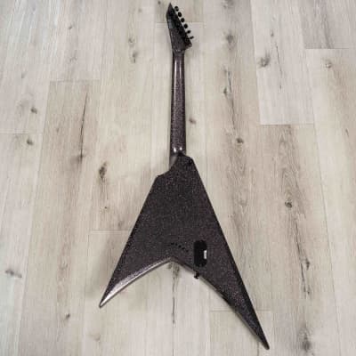 ESP LTD KH-V Kirk Hammett Signature Guitar, Ebony Fretboard, Black Sparkle image 5