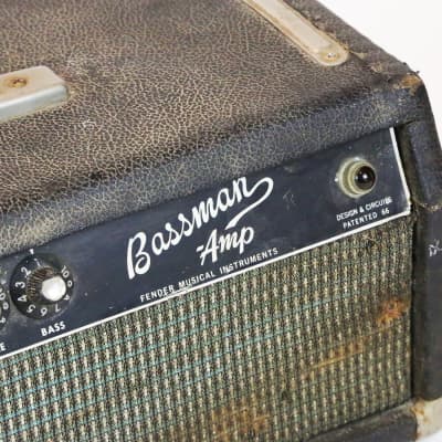 1965 Fender AB165 Bassman Amp Black Panel Vintage Original Piggyback Tube Amplifier Guitar Head image 6