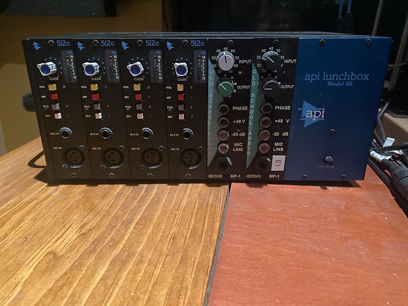 API Lunchbox 512C style preamps 2010 Blue anadize Reverb