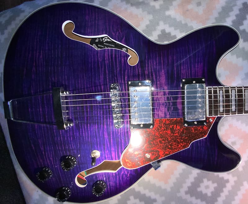 2016 Grote ES-335 Transparent Purple of Flamed Maple Finish! Just Like New! image 1