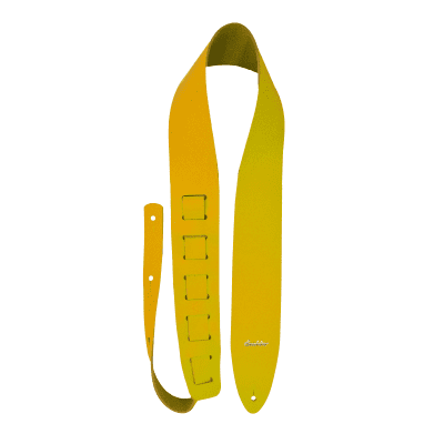Souldier NEW 'Prisma' Leather Guitar Strap in Yellow - Free Shipping image 2