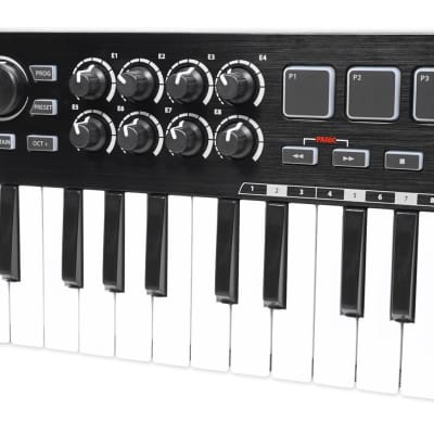 Samson Graphite M25 25-Key USB MIDI Keyboard Controller+Dual Shelf Studio Stand image 12