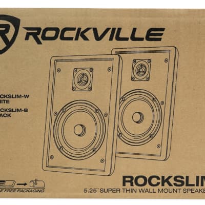 Rockville BLUAMP 100 Home Stereo Receiver Amplifier+4) White Wall Mount Speakers image 3
