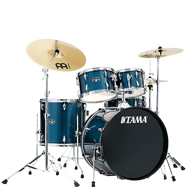 TAMA Imperialstar 5-Piece Complete Kit c/w 20" Bass Drum - Hairline Blue image 1