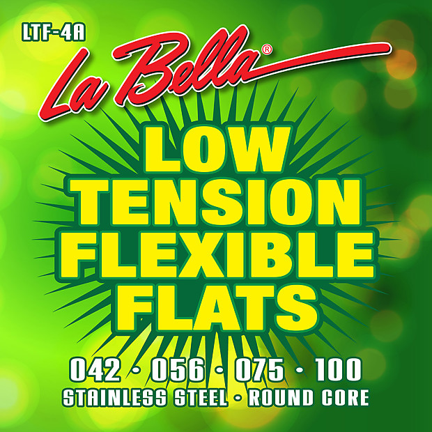 La Bella LTF-4A Low Tension Flexible Flat Wound Bass Strings - (42-100) image 1