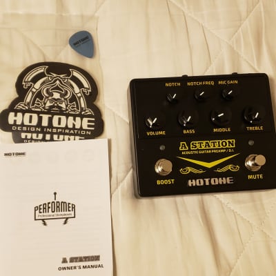 Hotone A Station Acoustic Guitar Preamp/DI 2010s - Black image 2