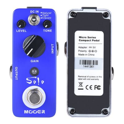 MOOER Solo Distortion Guitar Effect Pedal High-gain True Bypass Full Metal Shell image 1