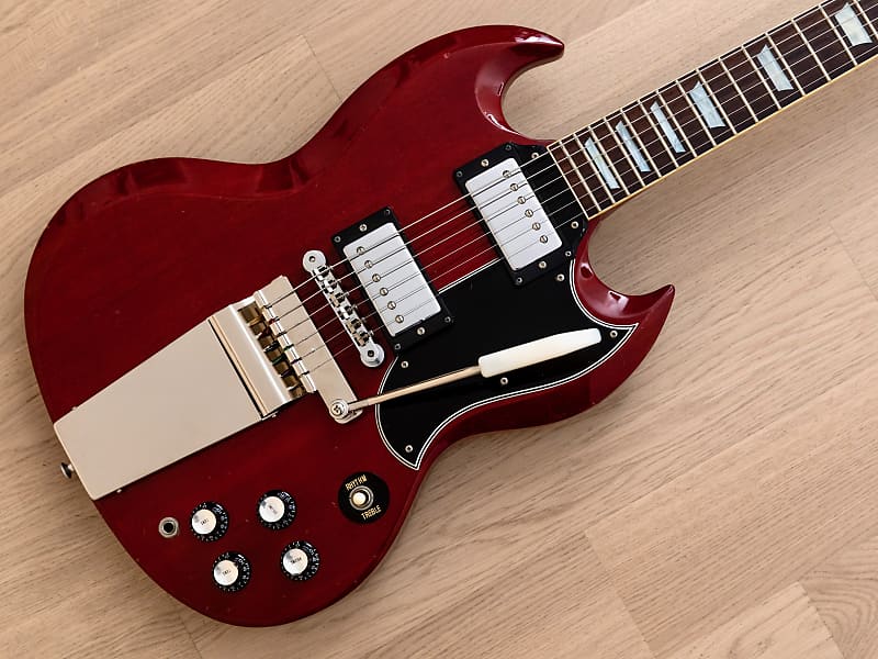 1980 Greco SS700 Vintage Electric Guitar Cherry w/ Long Frame Vibrola &  Case, Japan Fujigen