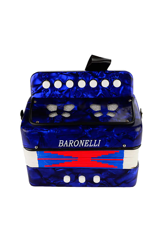 Baronelli AC0702BU Wooden Kids Mini Accordion Reverb