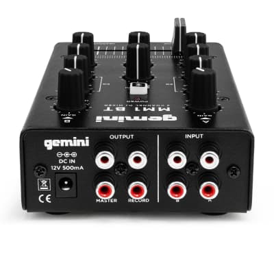 Gemini MM1BT Analog DJ Mixer with Bluetooth - Black image 3