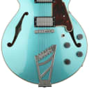 D'Angelico Premier SS - Ocean Turquoise with Stairstep Trapeze Tailpiece (SSPMOTTTd1)