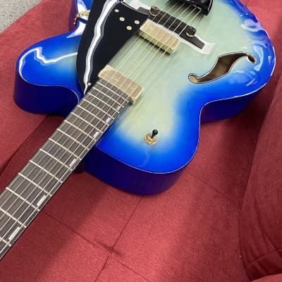 Ibanez Contemporary Archtop AFC155 Hollow Body Electric Guitar 2017 - Jet Blue Burst with Case image 11