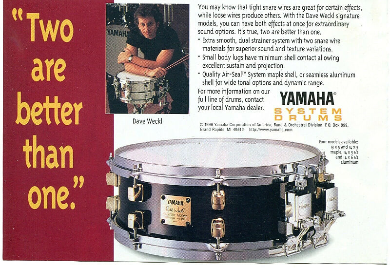 Yamaha MSD 14 DW Dave Weckl signature snare drum #527