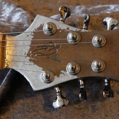 GB Liuteria  Boutique guitar Plié 6 string silver leaf relic edition image 22