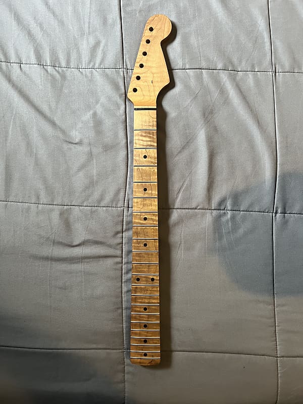 Warmoth Stratocaster Neck 2021 Roasted Flame Maple | Reverb