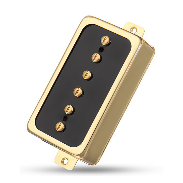 NEW P94 Pickups Set Humbucker Sized P90 Gold Black Covers Vintage