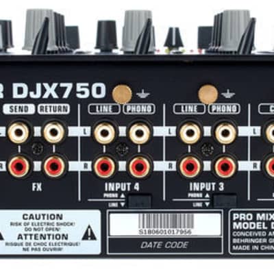 Behringer Pro Mixer DJX750 4-Channel DJ Mixer with Effects and BPM Counter image 6