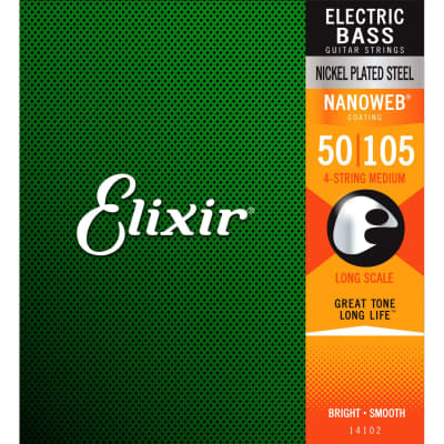 Elixir Nanoweb Nickel Bass Strings 50-105 image 1
