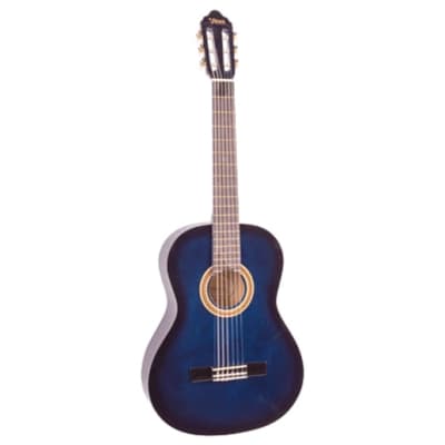 Valencia VC102BUS 100 Series | 1/2 Size Classical Guitar | Blue Sunburst for sale
