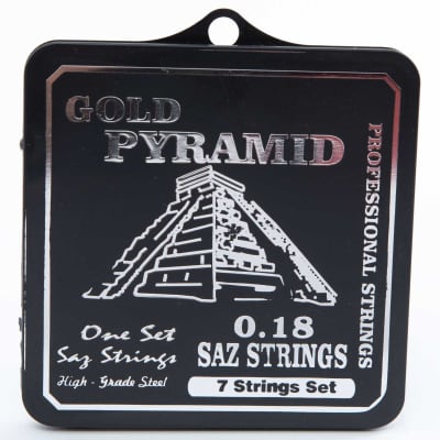 Original Pyramid Saz strings for Short Neck Saz Baglama 0.18 German hard box set for sale