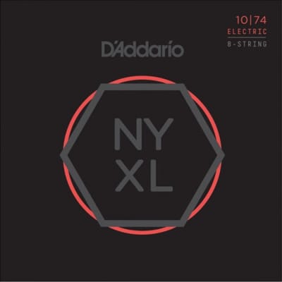 D'Addario NYXL1074 Electric Guitar Strings 8-Str Nickel Wound 10-74 Light Top / Heavy Bottom image 1