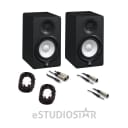 Yamaha HS5 5 in. Studio Monitor Pair with XLR, TRS to XLR, and 1/8 in. to XLR Cables Bundle