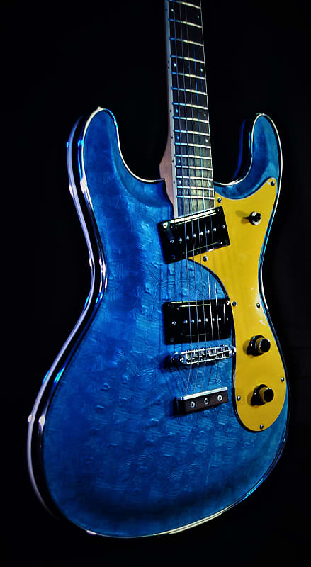 Lowell El Daga 2005 Blue Reptile Leather Mosrite Ventures style. Only one. Non Fungible Token. RARE. image 1