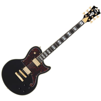 D'Angelico Deluxe Atlantic Baritone Guitar - Solid Black - B-Stock image 1