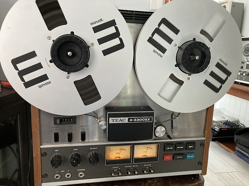 PLEASE READ!! TEAC A-3300SX 1/4 10.5 inc 4-Track 2-channel Reel to Reel  Tape Deck Recorder