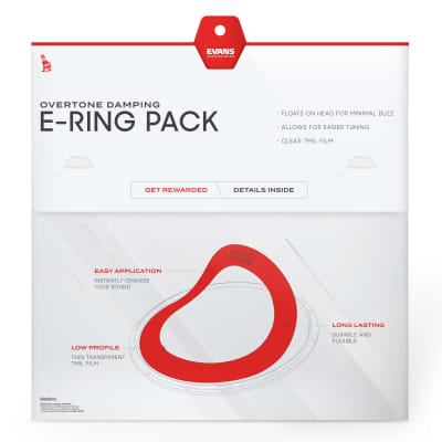 Evans E-Ring Set Fusion, 10", 12", 2x 14" - Accessory for Drumhead Bild 3