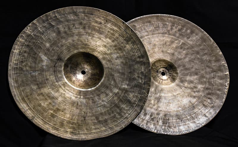 K. Zildjian 14" Old Stamp Hi-Hat Cymbals (Pair) 1930 - 1958 image 1