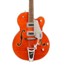Gretsch Guitars G5427T Electromatic Hollowbody Single-Cut Flame Maple Top With Bigsby Limited-Edition Electric Guitar Regular Orange Stain