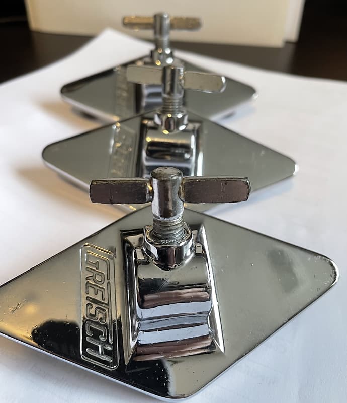 60’s Gretsch diamond plate floor tom brackets Reverb