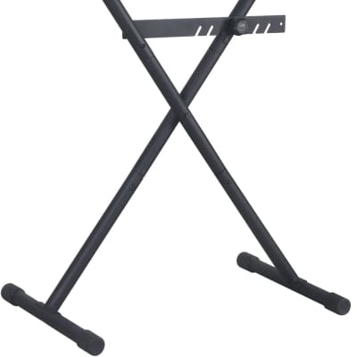 Keyboard Stand Single-X-Shaped Digital Piano Stand, Adjustable Width & Height, Durable & Sturdy, Easy to Assemble for Travel/Storage - Black image 1