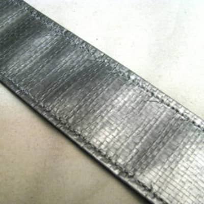 LM faux Duct Tape silver vinyl guitar STRAP - Rock n Roll - NEW