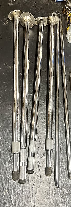 Fender Rhodes Set of Legs w/ Flanges and Crossbars - Chrome image 1